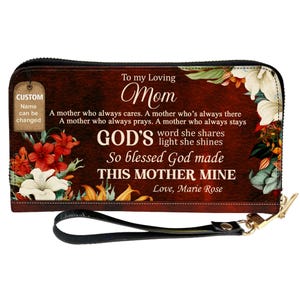 Cartera personalizada Be Still, cartera cristiana de cuero para mujer, cartera con nombre personalizado, cartera pequeña inspiradora