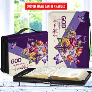 Personalized Bible Cover, Custom Bible Cover for Women, Christian Mom Gift, Christian Gifts, Church Mother&#39;s Day Gift, Christian Gift Idea