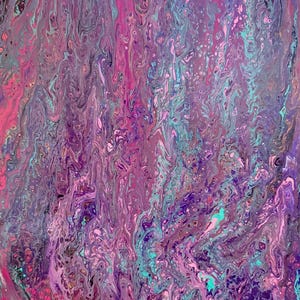 Original Canvas 16x20” Fluid Art/Pour Painting on Canvas