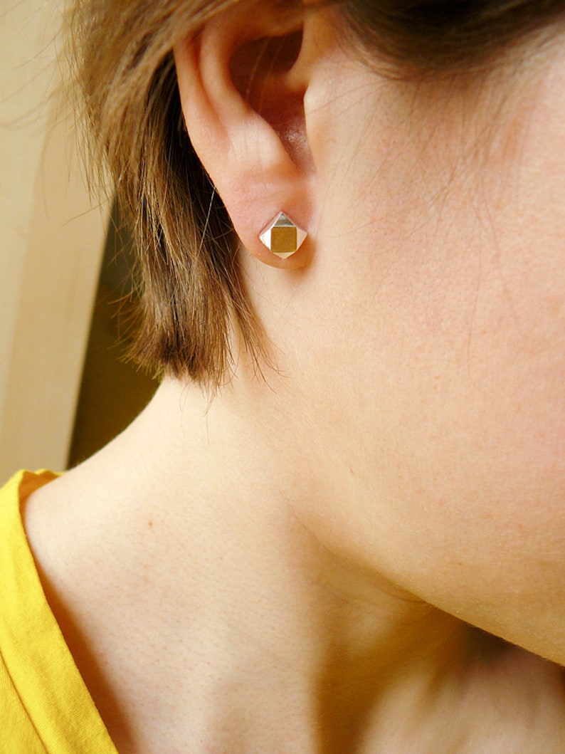 Sterling Silver Stud Earrings Nickel Free Studs Chunky Etsy