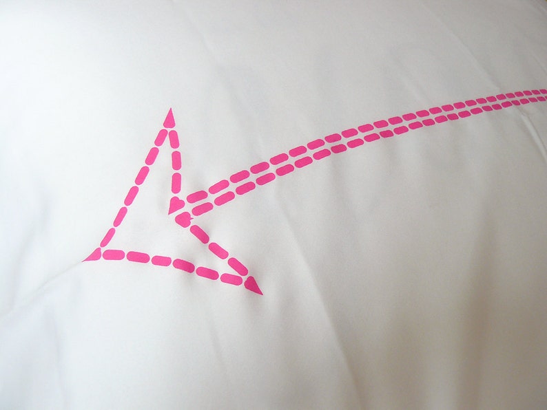 SALE Novelty Neon Pink Arrow Pillow Case Dorm Decor Housewarming Gift Novelty Gift Pillowcases Decorative Pillows by HookAndMatter image 4