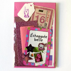 Mystery Ephemera Kit, 30+ pieces, authentic vintage junk journal kit, 4x6 inches Rosa