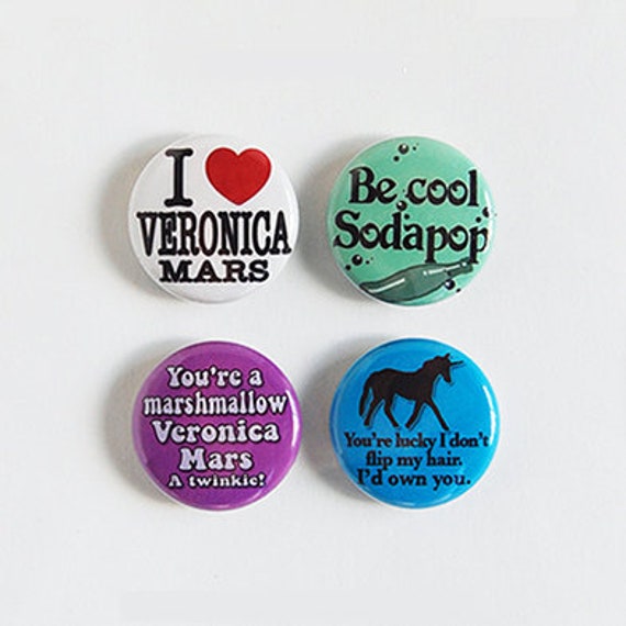I Love Veronica Mars Buttons Set of Four Pin Back Buttons - Etsy