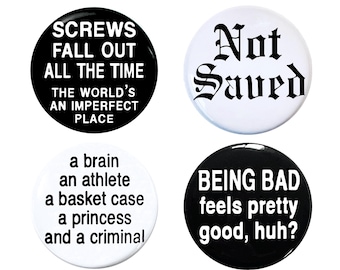 Breakfast Club Pin-Back Buttons, Set of Four