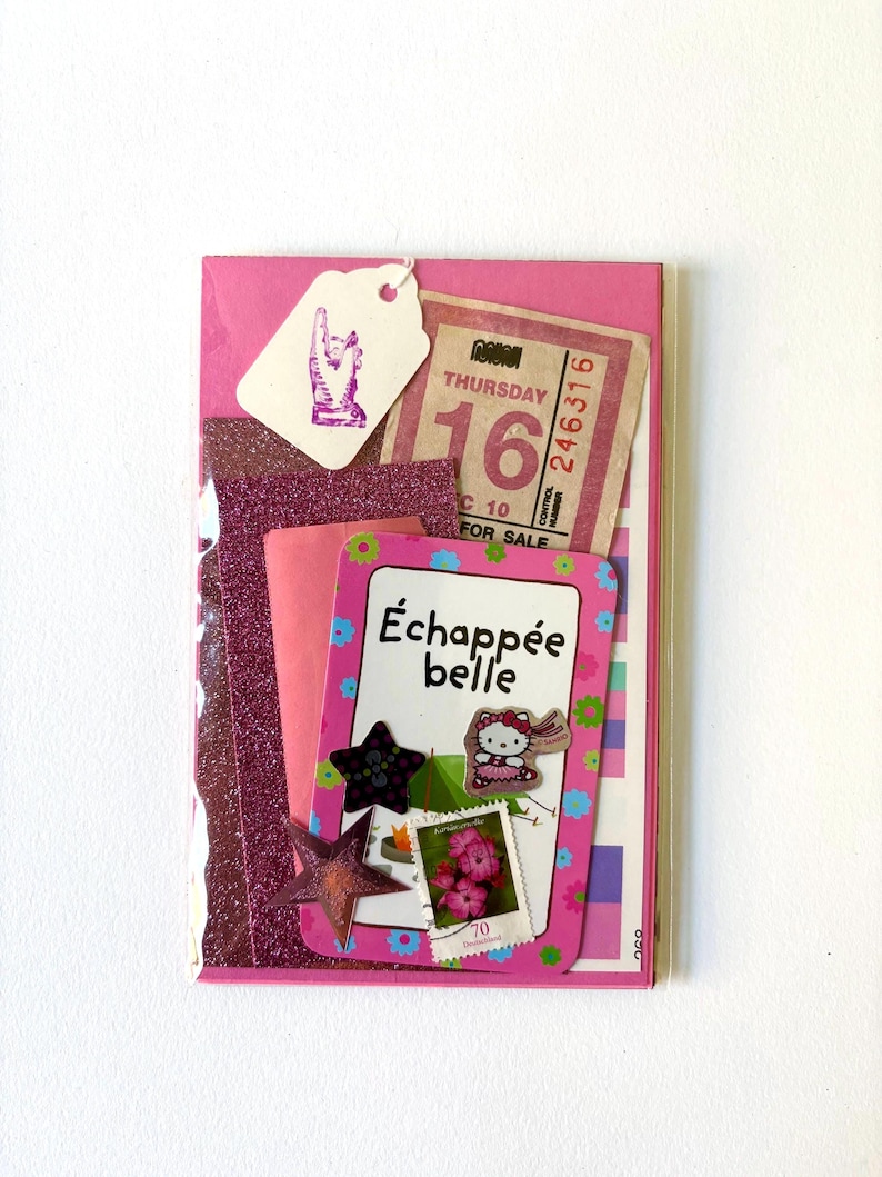 Mystery Ephemera Kit, 30+ pieces, authentic vintage junk journal kit, 4x6 inches Rosa