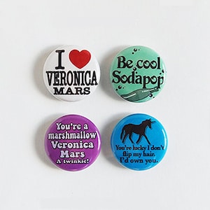 I Love Veronica Mars Magnets Set of Four Super Strong Magnets, fridge magnet, unicorn, Mars Investigations, Unique Gift Idea image 1