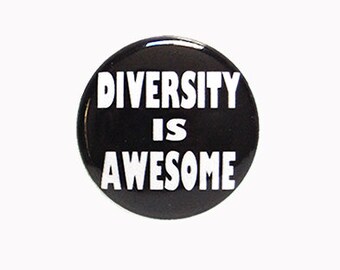 Diversity is Awesome-speldknop of -magneet (1 inch)