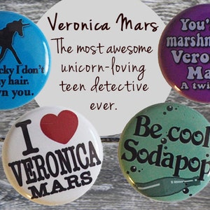 I Love Veronica Mars Magnets Set of Four Super Strong Magnets, fridge magnet, unicorn, Mars Investigations, Unique Gift Idea image 3