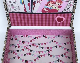 Altered Cigar Box Valentine's Themed Home Decor
