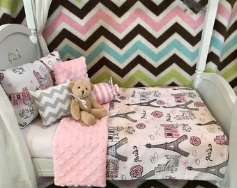 doll bedding for 18 inch american girl blanket pillow set colorful mum petal 4
