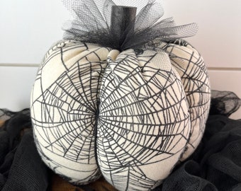 Halloween Spiderweb Fabric Pumpkin