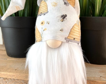 6" Mini Beehive & Bees Gnome, Boy or Girl