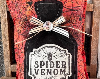 Primitive Poison Bottle Pillow, Spider Venom
