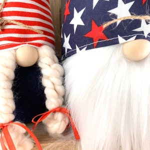 4th of July Patriotic Gnome Couple image 2