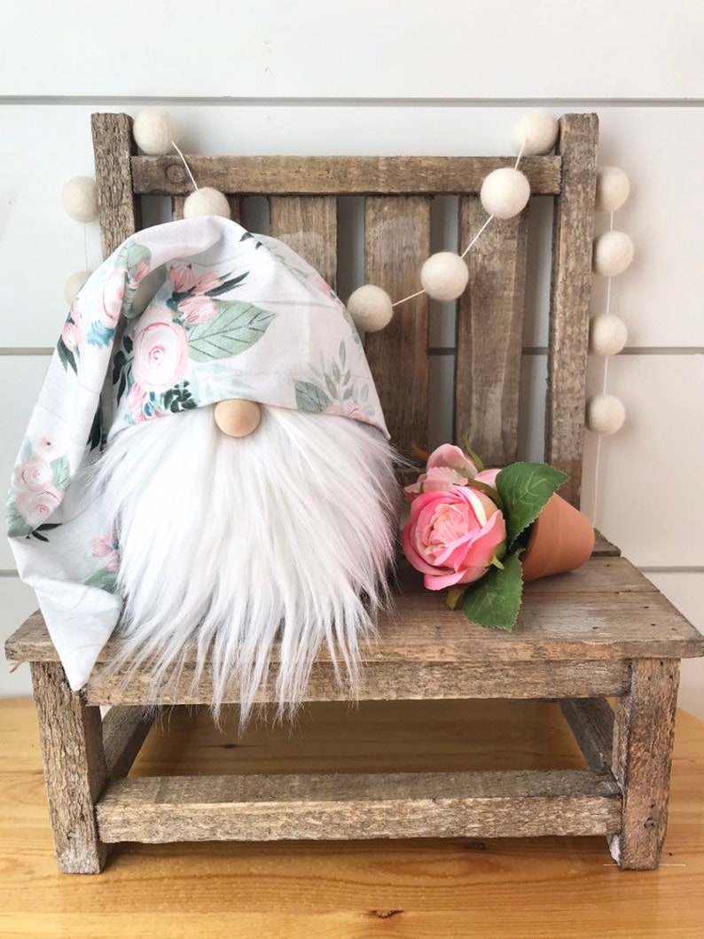 Boy or Girl Farmhouse Floral Gnome