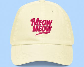 Meow Meow Pastel baseball hat - Bowie cat hat