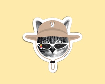 Bad Bunny cat sticker - Benito love kitty - Boricua pride - PR - Puerto Rico - Un verano sin ti decal