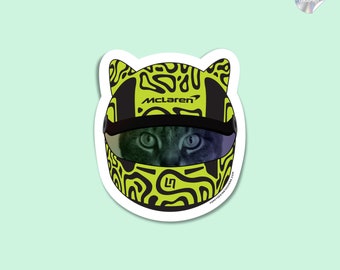 Lando Norris F1 Cat Sticker – McLaren Racing Holographic Decal