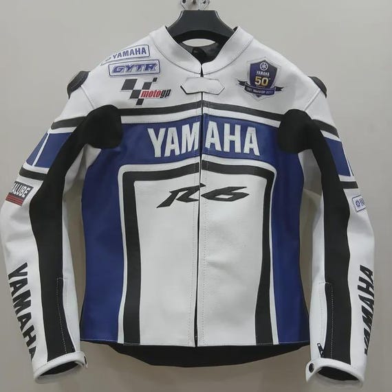 YAMAHA Jackets Yamaha Motogp Racing Leather Jacket Rossi Style