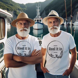 Reel It In Fishing Tee, Mens Fishing Shirt, Fishing Lover Gift, Casual Top, Gift for Dad, Outdoor Apparel, Fishing enthusiasts