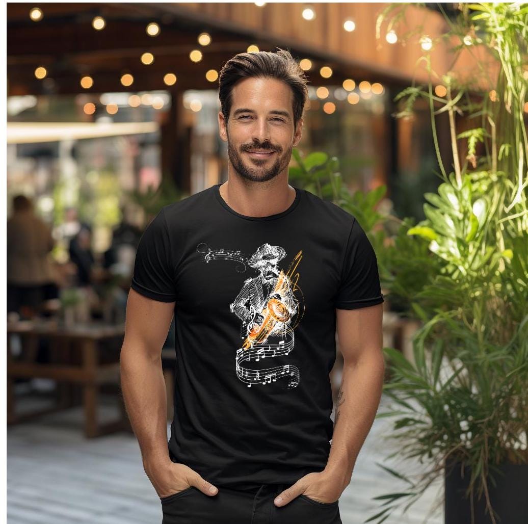 Jazz Man, Music Lover, Unique Style, Gift for Him, Jazz Enthusiast