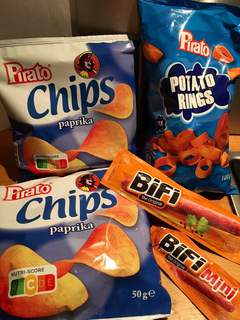 Snackbox Salty Belgium Paprika Chips Bifi Smoked Sausage Etsy