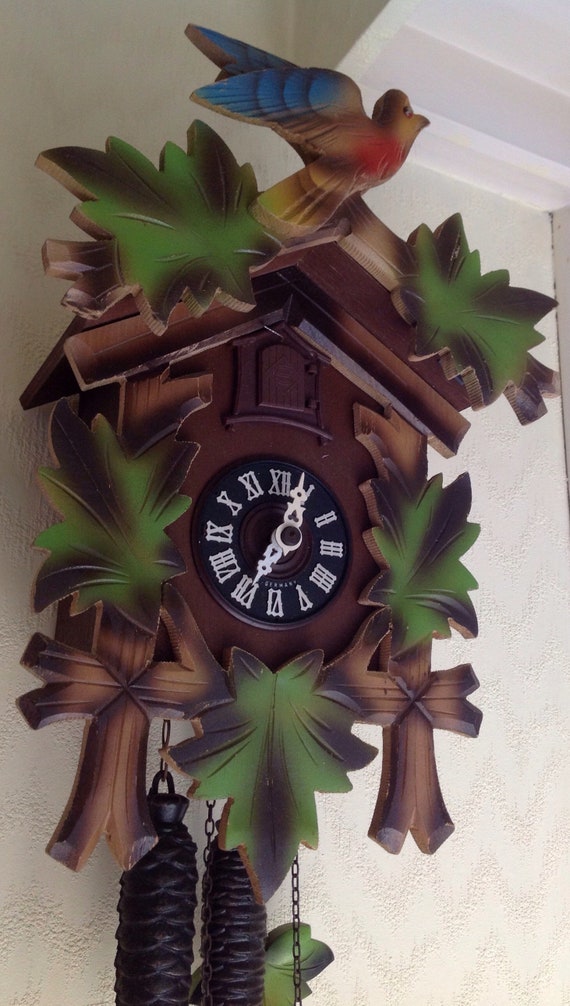 Items similar to Cuckoo clock tick tock Vintage Home decor Original