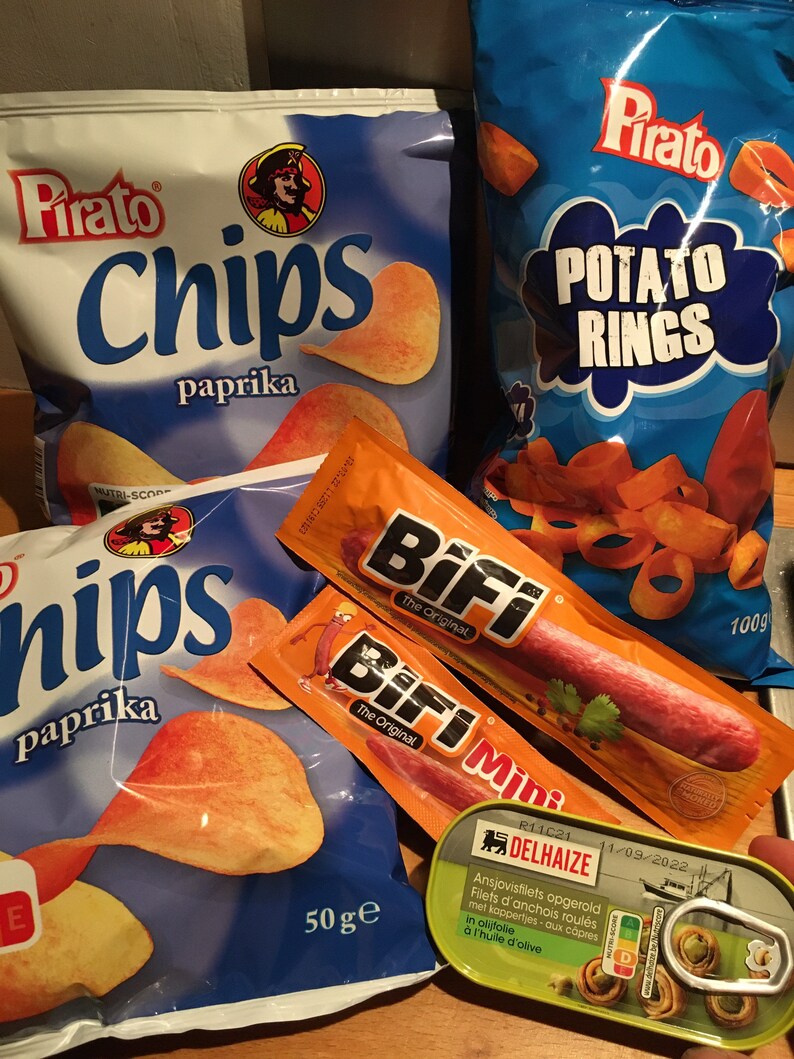 Snackbox Salty Belgium Paprika Chips Bifi Smoked Sausage Etsy