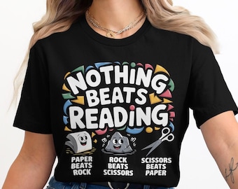 Nada supera la lectura Png Piedra, papel o tijera Png Kawaii Día de la lectura en Estados Unidos Amante de los libros divertidos