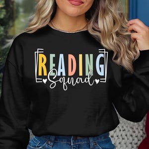 Reading Squad Shirt, Teacher Tee, Book Club Shirt, Librarian Hoodie, Reading Team Tee, Student Shirt, Book Worm Shirt, Reader Shirt, School