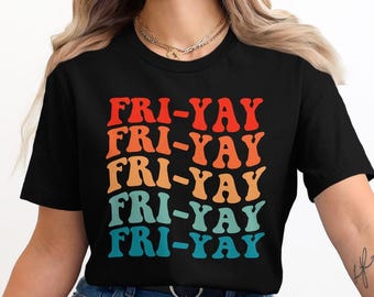 FriYAY Groovy Friday Vibes PNG - Perfect for Weekend Crafts & Fun Projects