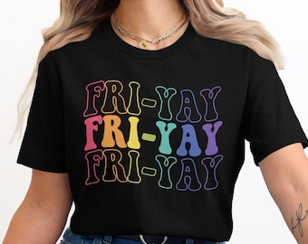 FriYAY Groovy Friday Vibes PNG - Perfect for Weekend Crafts & Fun Projects