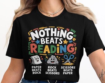 Nada supera la lectura Png Piedra, papel o tijera Png Kawaii Día de la lectura en Estados Unidos Amante de los libros divertidos