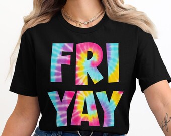 FriYAY Groovy Friday Vibes PNG - Perfect for Weekend Crafts & Fun Projects