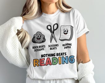 Nada supera la lectura Png Piedra, papel o tijera Png Kawaii Día de la lectura en Estados Unidos Amante de los libros divertidos