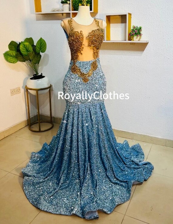 bling formal dresses Sequin Prom Dress: Women's Party Gown H20