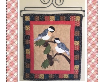 Pinecone Chickadees packaged mini quilt pattern QD-143