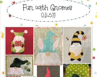 Fun With Gnomes pattern collection by Quilt Doodle Designs