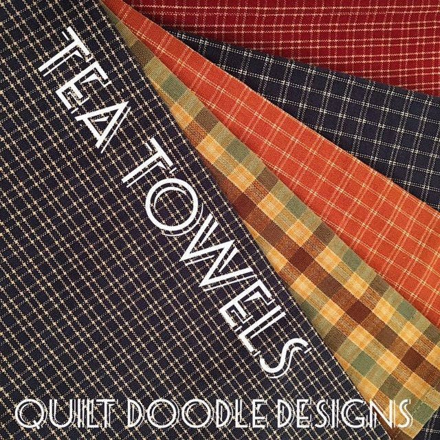 Tea Towel - Dunroven House Black Buffalo Check Series Black/Orange