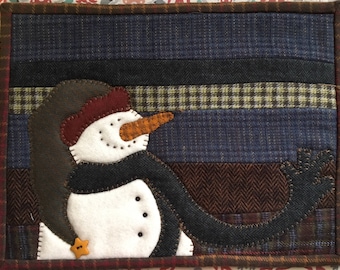 Freezy der Schneemann Mug Rug Applikation PDF sofortiger Download Muster