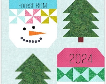 August Block BOM 2024 printed pattern