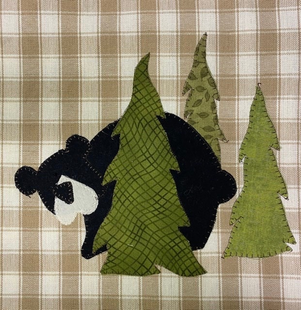 Woodland Bear Applique PDF Pattern from Quilt Doodle Designs