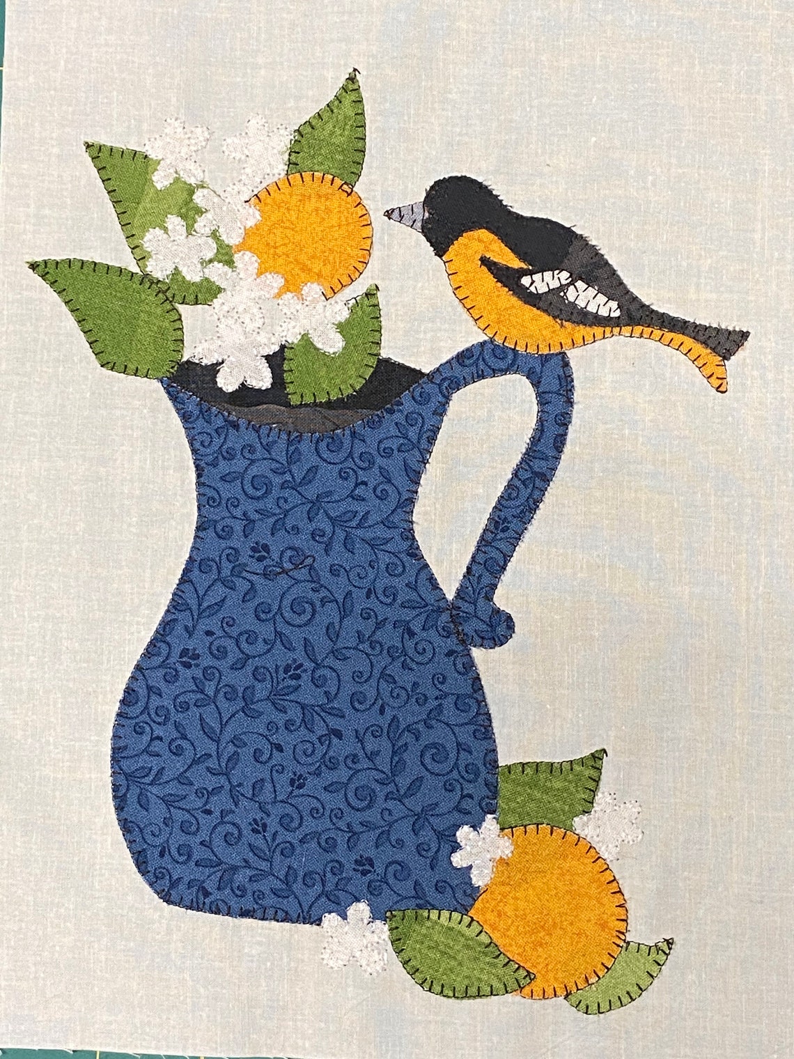 Aprils Block Baltimore Oriole BOM 2022 Printed Pattern - Etsy