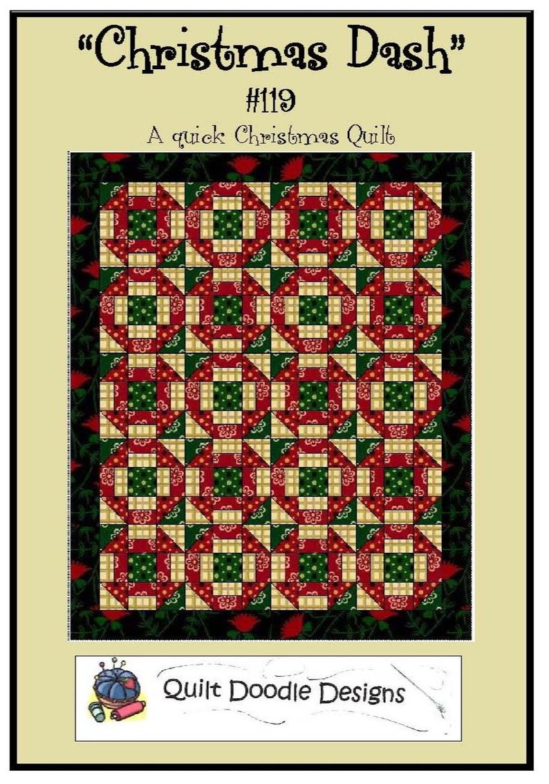 Christmas Dash Quilt PDF Pattern from Quilt Doodle Designs image 2
