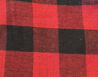 Red and Black Buffalo Plaid Tea Towel from Dunroven House #801-690