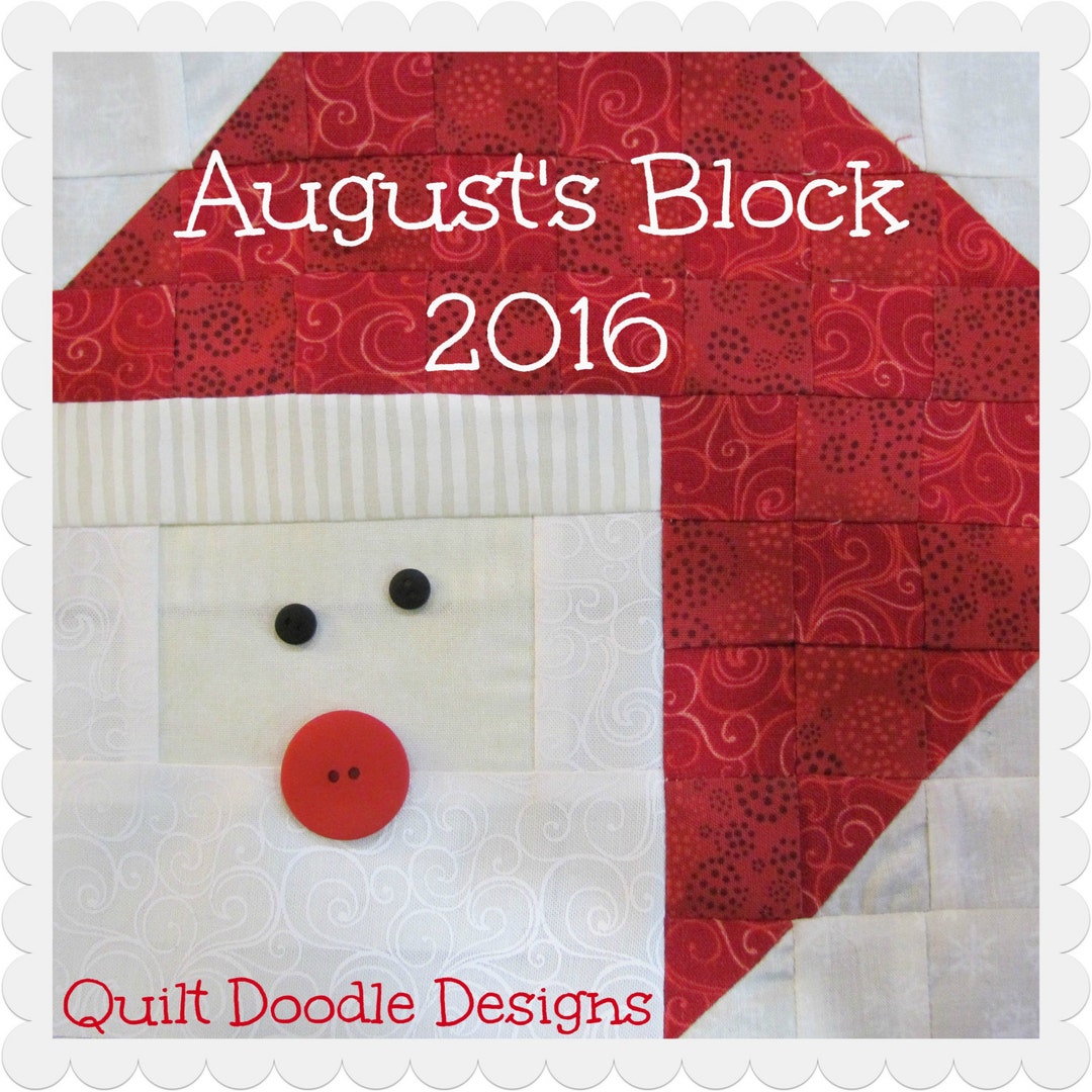 Tis the Season Quilt Doodle Designs August's Block 2016 Etsy