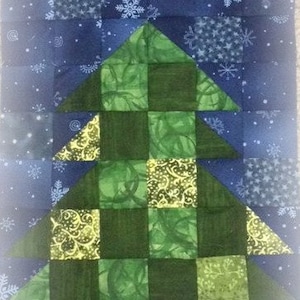 Block of the Month 2014 September's Block, Evergreen Tree PDF Pattern ...