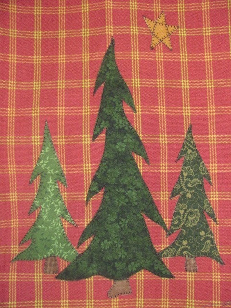 North Woods Pine Tree Applique Quilting PDF Pattern for Tea Etsy