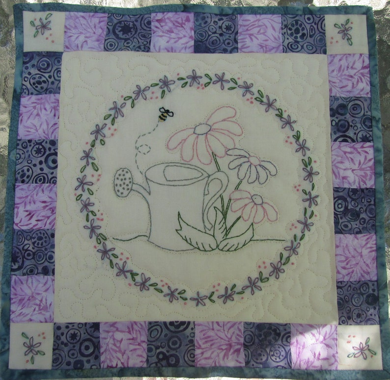 Coneflower PDF Quilt Block pattern From Quilt Doodle Designs image 1