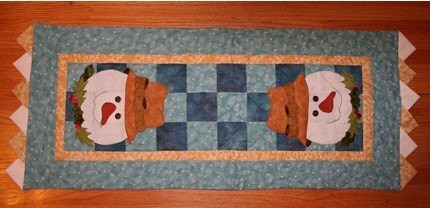 Sammi Snowman Table Runner PDF Pattern From Quilt Doodle Designs - Etsy